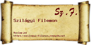 Szilágyi Filemon névjegykártya