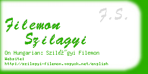 filemon szilagyi business card